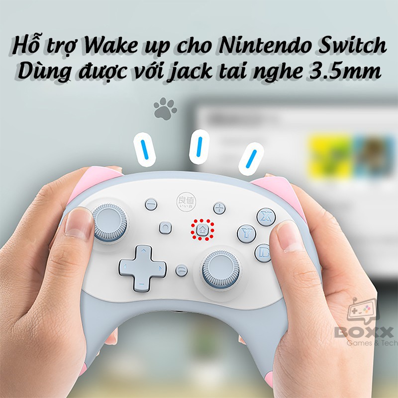 Tay cầm IINE cho nintendo switch bản tai mèo, tay cầm bluetooth IINE cho nintendo switch lite