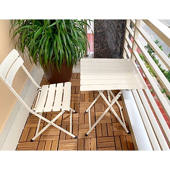 Ghế cafe, trà chanh sắt sơn tĩnh điện gấp gọn Patio size mini