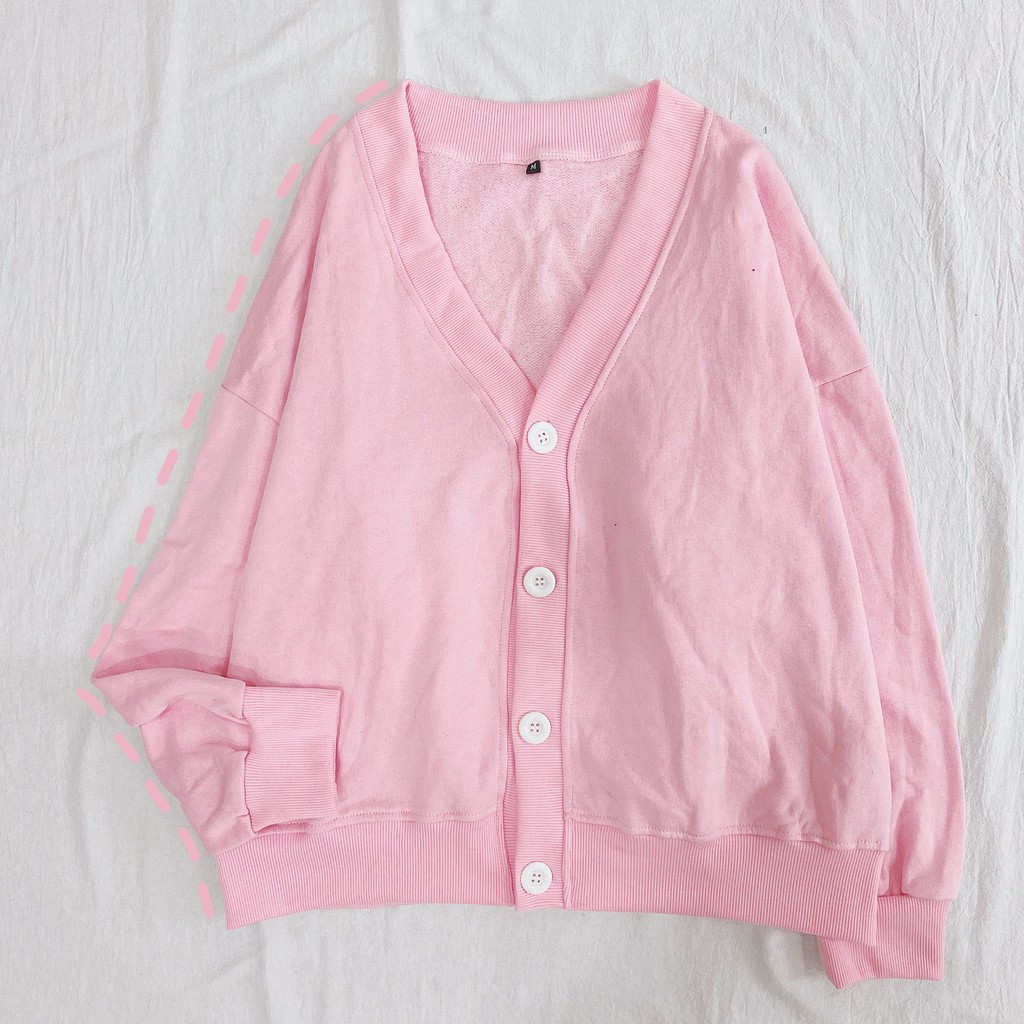 Áo Khoác Cardigan YAYSHOP phong cách Hàn Quốc chất nỉ mềm dày dặn NÚT 3 màu basic xinh xắn