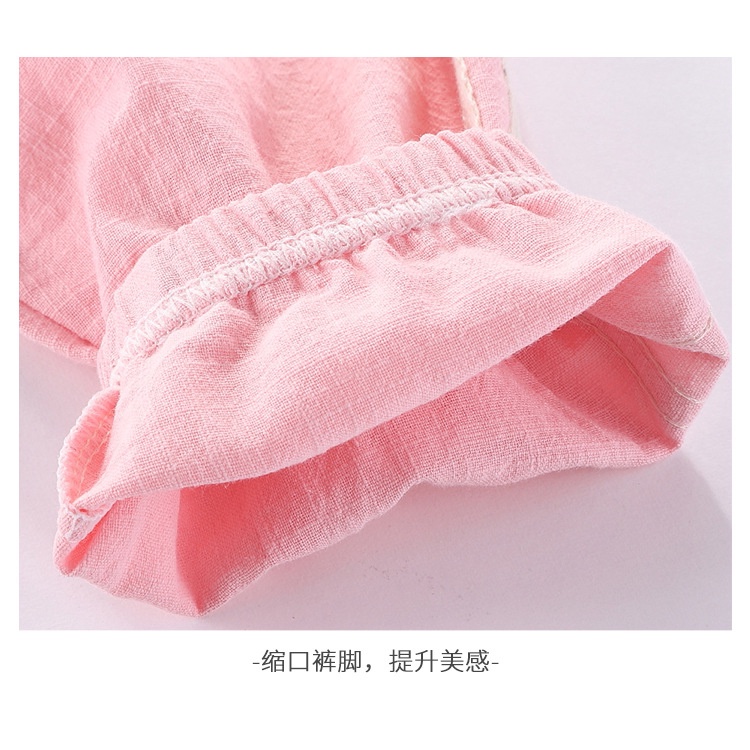 Quần Ngủ Cotton Lanh Ống Rộng Chống Muỗi Kiểu Hàn Quốc 90-160cm Cho Bé