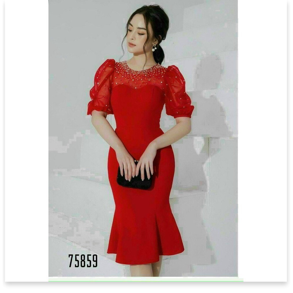 ĐẦM UMI ĐÍNH NGỌC MÀU SẮC XINH XẮN NHƯNG KHÔNG KÉM PHẦN SÁNG TRỌNG THỜI TRANG MỚI KME