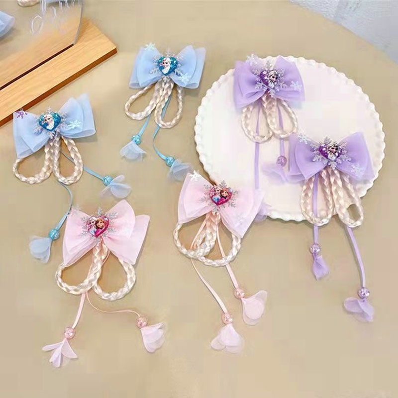 Set 2 Kẹp Tóc Hình Nơ Xinh Xắn Dành Cho Bé Gái