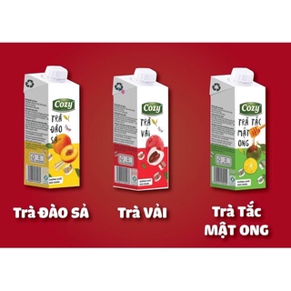 Trà tắc mật ong, đào sả, vải cozy 225ml
