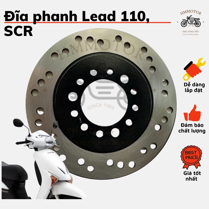 Đĩa phanh dầu (đĩa thắng) Lead 110 Scr loại 1