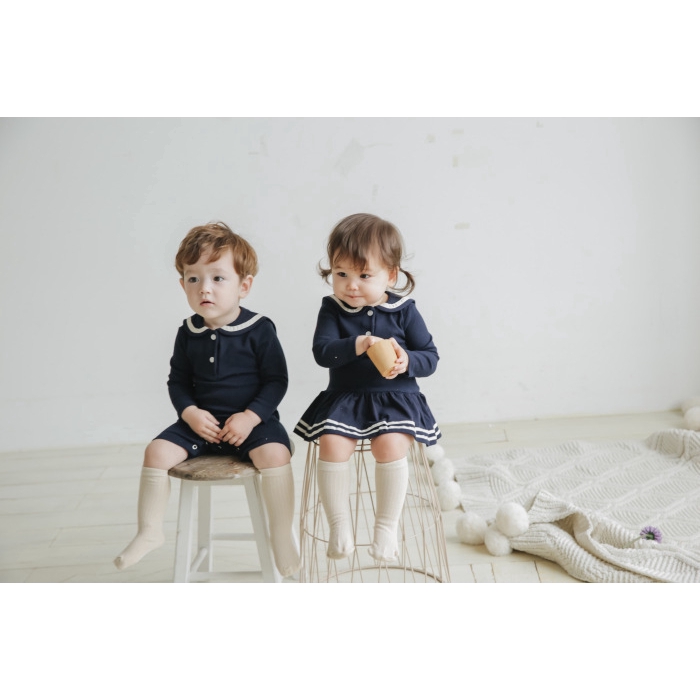 Áo liền quần tay dài mùa thu chất liệu cotton hợp thời trang cho bé