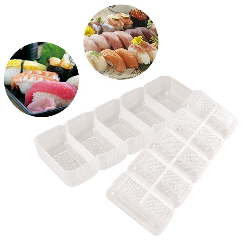 Khuôn làm cơm nắm kiểu vuông thiết kế 5 ngăn dễ dùng tiện lợi cho nhà bếp