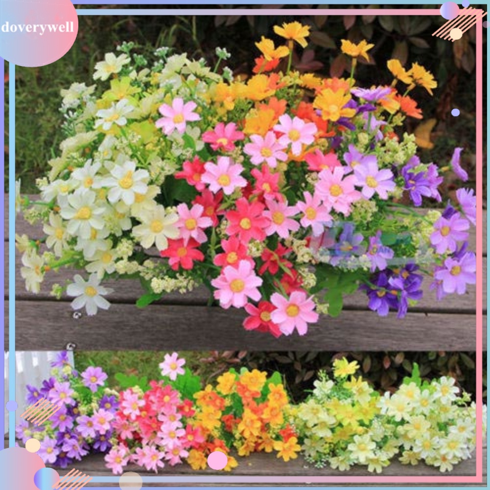 Bó hoa cúc nhân tạo 28 bông dễ thương trang trí nhà cửa/ tiệc cưới