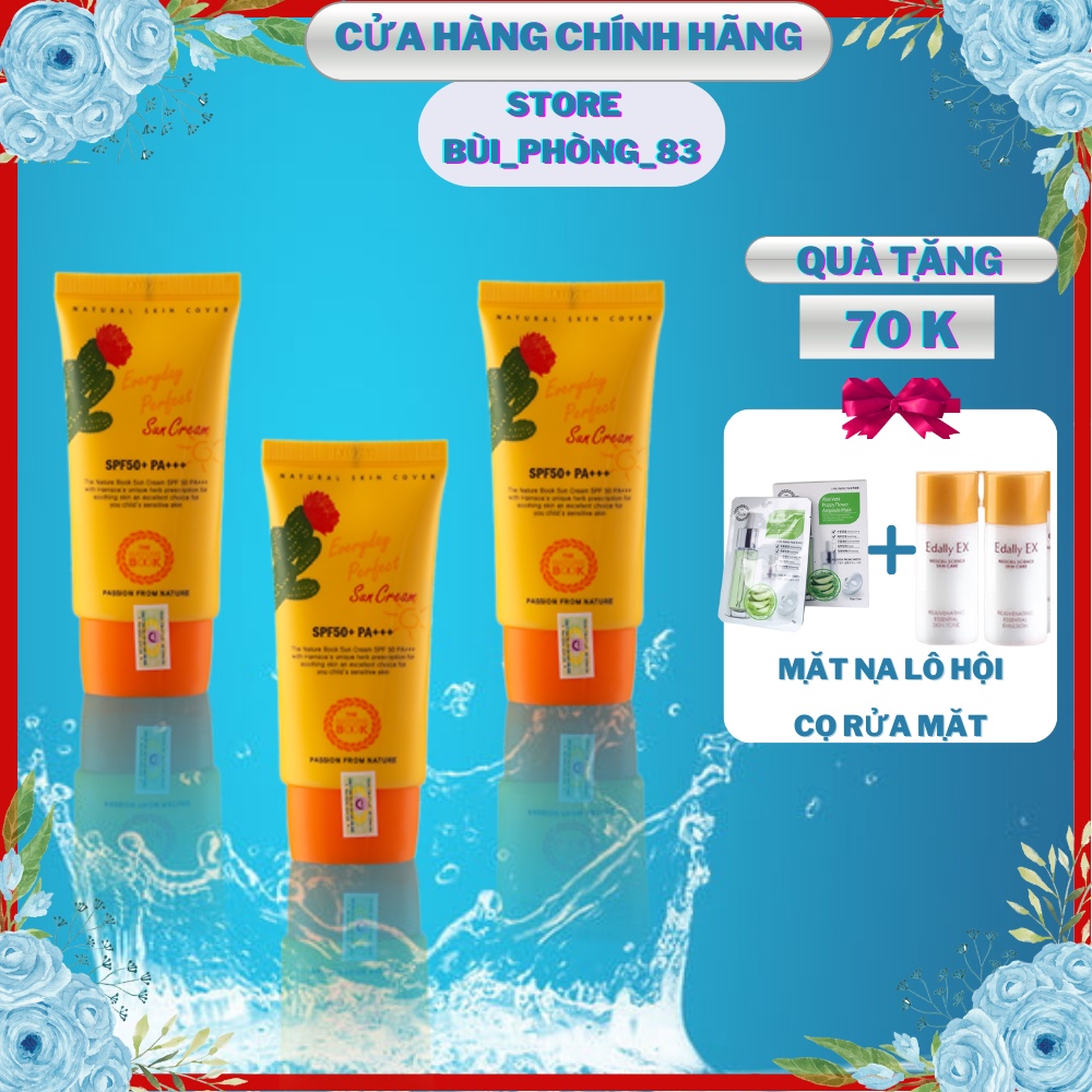 Kem chống nắng cho da mặt,dưỡng da dưỡng trắng ,bảo vệ khỏi tia uv The Nature Book 50g | BigBuy360 - bigbuy360.vn