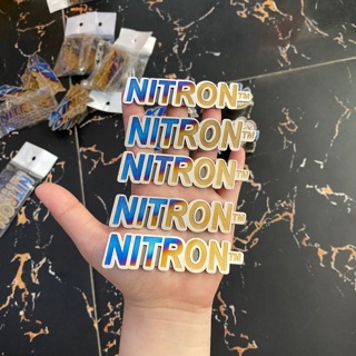 Logo titan chữ Nitron luôn keo 3M dán mọi nơi