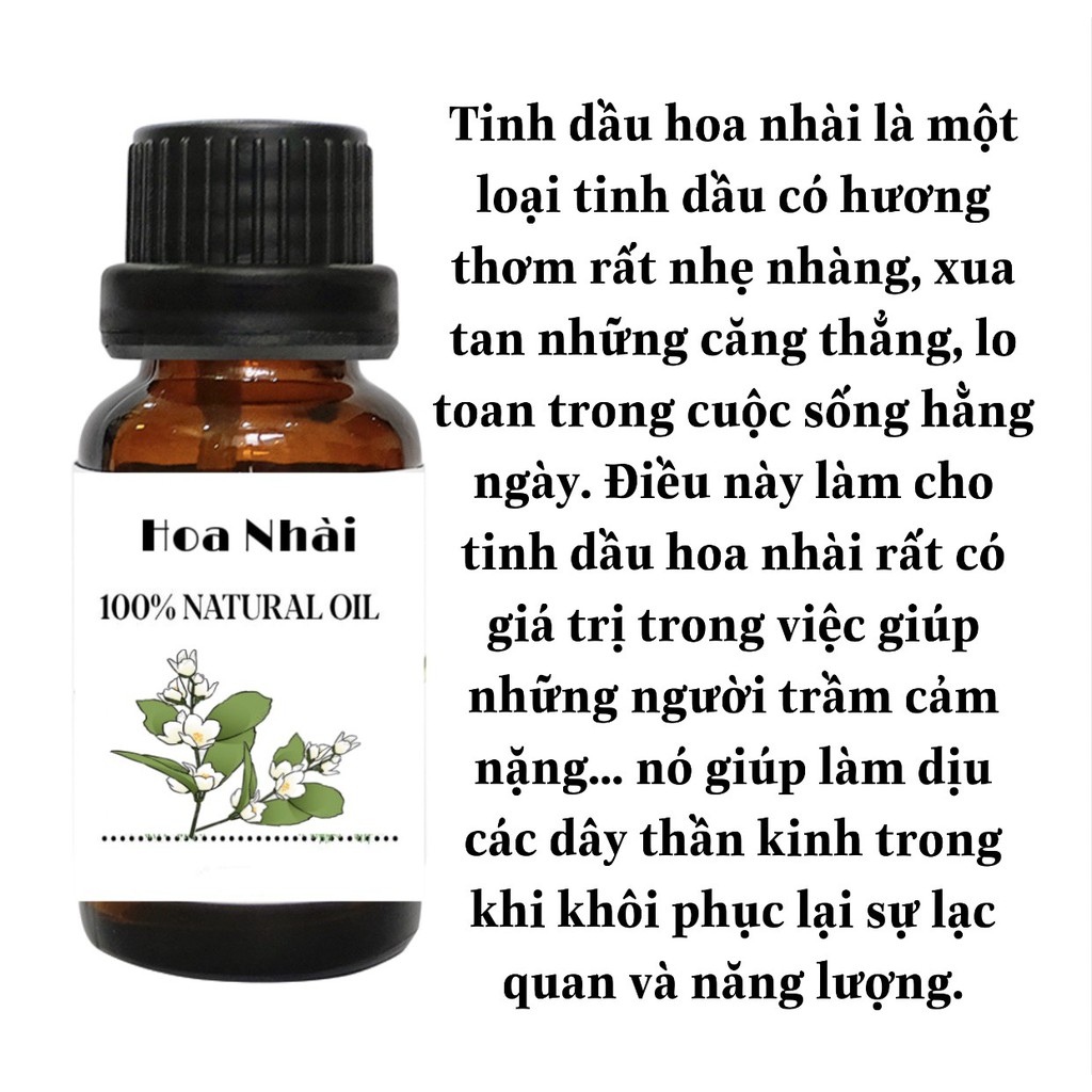 [ HÀNG CHÍNH HÃNG ] BỘ 2 CHAI TINH DẦU HOA HỒNG , HOA LÀI