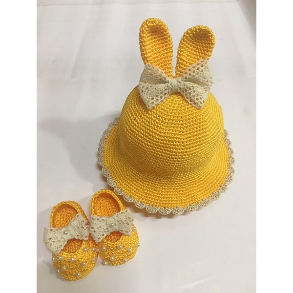 🎉Set mũ-giày HandMade cho bé yêu từ 0-16 tháng 😍