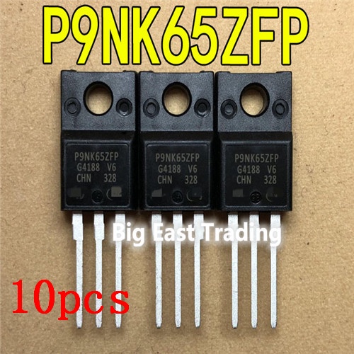 10 chiếc P9NK65ZFP STP9NK65ZFP TO-22OF 650V 7A, đảm bảo chất lượng