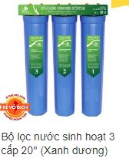 Bộ lọc nước sinh hoạt 3 cấp 20'' (Xanh dương) | BigBuy360 - bigbuy360.vn