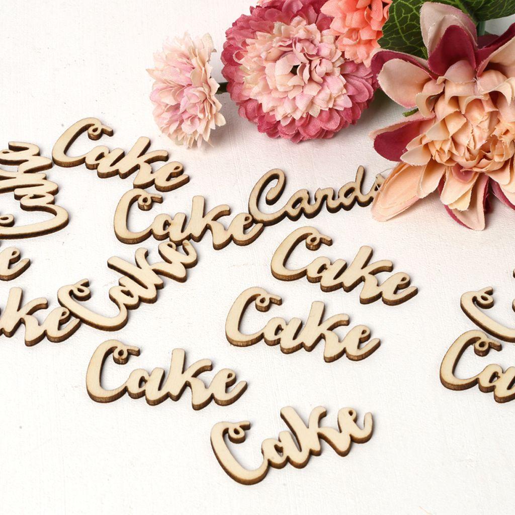 Bộ 10 Tấm Trang Trí Bằng Gỗ In Chữ Tiếng Anh