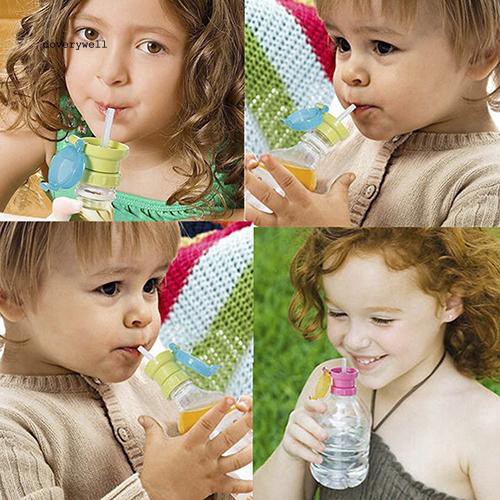 Bình uống nước có nắp ống hút chống đổ cho bé