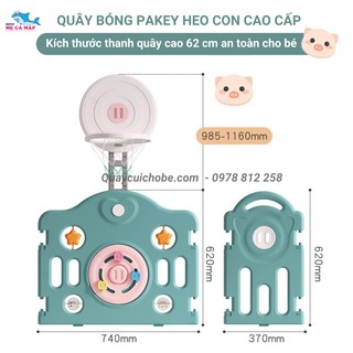 Quây cũi nhựa Pakey Heo TẶNG 100 BÓNG VÀ GIỎ, cũi quây nhựa bản nâng cấp mới nhất siêu dày