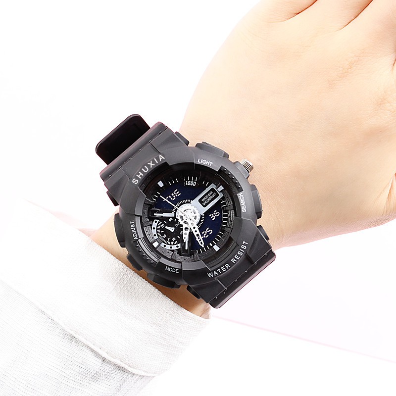 Đồng hồ thời trang nam nữ Shuxia S384 chạy kim, giả điện tử cực cá tính | BigBuy360 - bigbuy360.vn