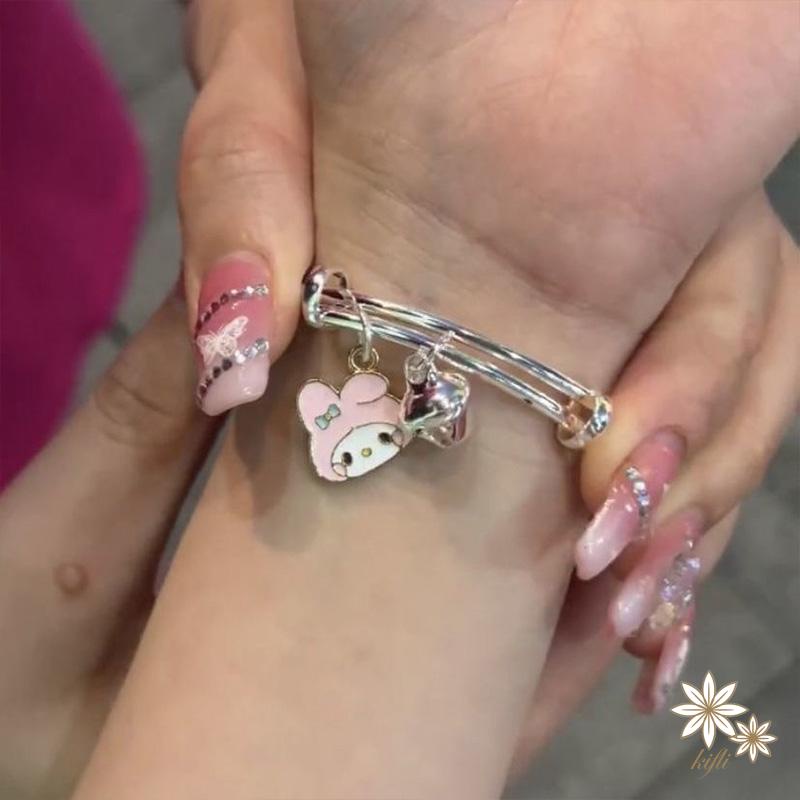 SANRIO Mới Vòng Đeo Tay Họa Tiết Kuromi Dễ Thương Bắt Mắt Sành Điệu