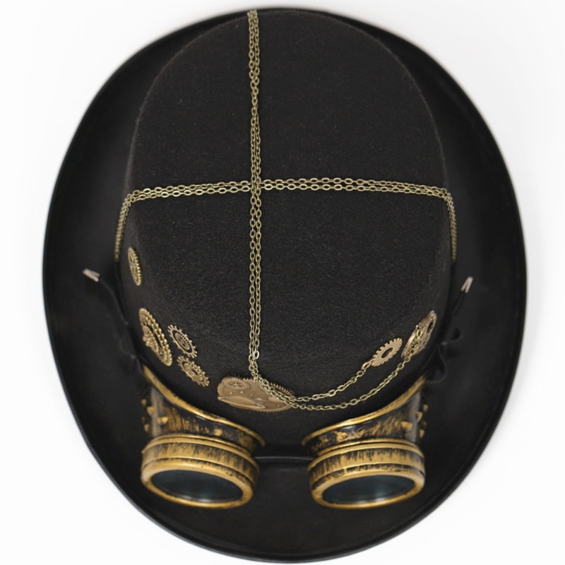 Mũ Vành Tròn Phong Cách Steampunk Cá Tính Cho Nam Và Nữ