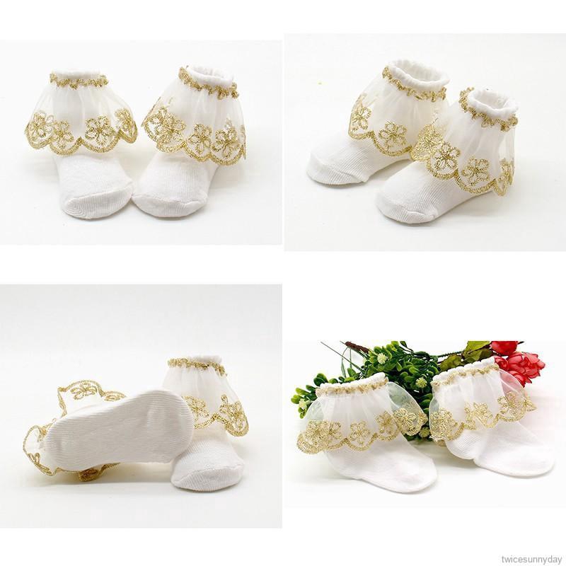 Vớ Cotton Xinh Xắn Dành Cho Bé Gái Từ 0-12 Tháng Tuổi