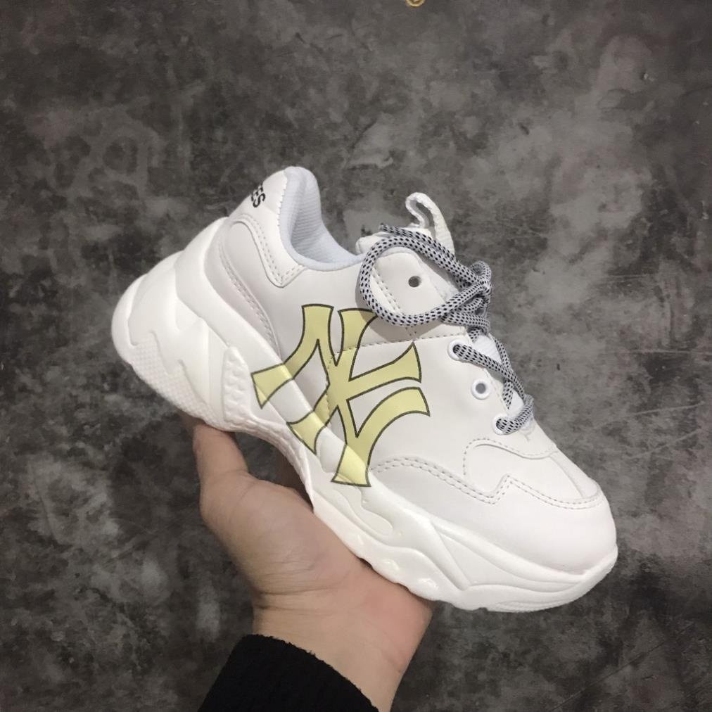 Giày ML B Ny trắng chữ vàng đế cao 5-6 CM, SIÊU XINH