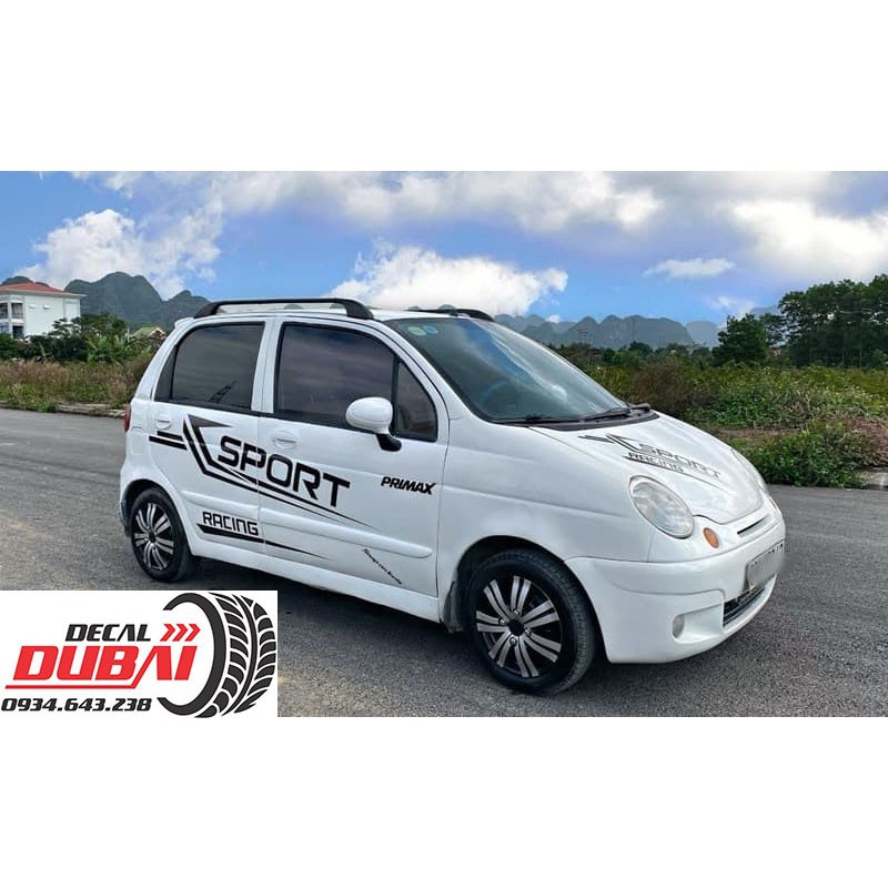 Tem Dán Xe Matiz Sport Mới - Decal 3 Lớp Cao Cấp
