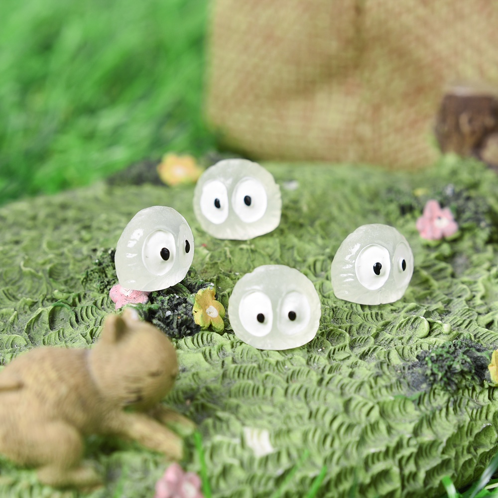 Garden Landscape Accessories Mini Briquette Decorative Ornament Luminous Elf Decoration 5Pcs Luminous Potted Plant Decoration DIY Desktop Craft Ornaments