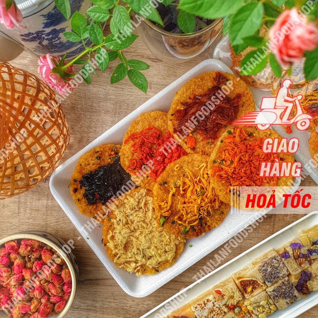 Cơm Cháy Lục Vị - Vĩ 6 loại Topping (Khô Gà, Khô Bò, Rong Biển, Mực Tẩm Vị, Chà Bông, Ruốc Tép)