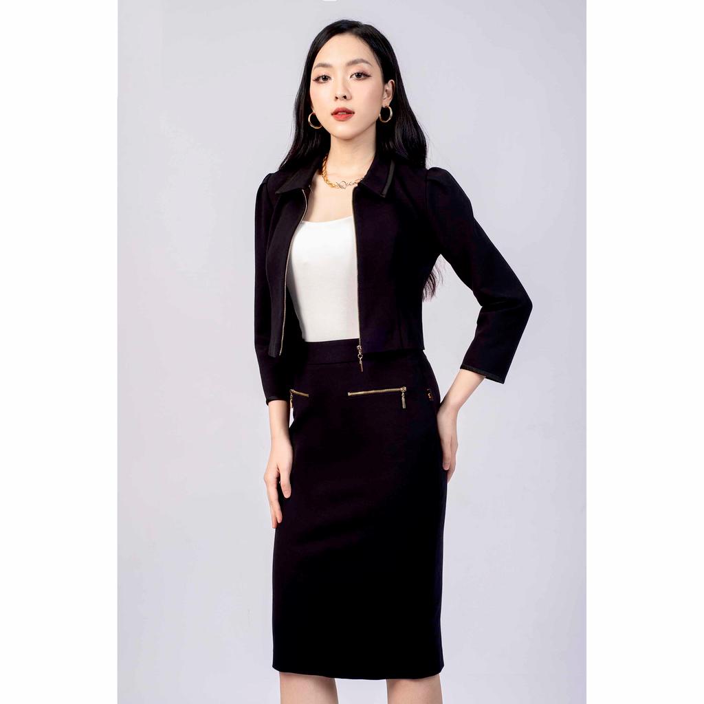 Chân váy ôm, may khóa hai bên hông MMOutfit M-JU080621081