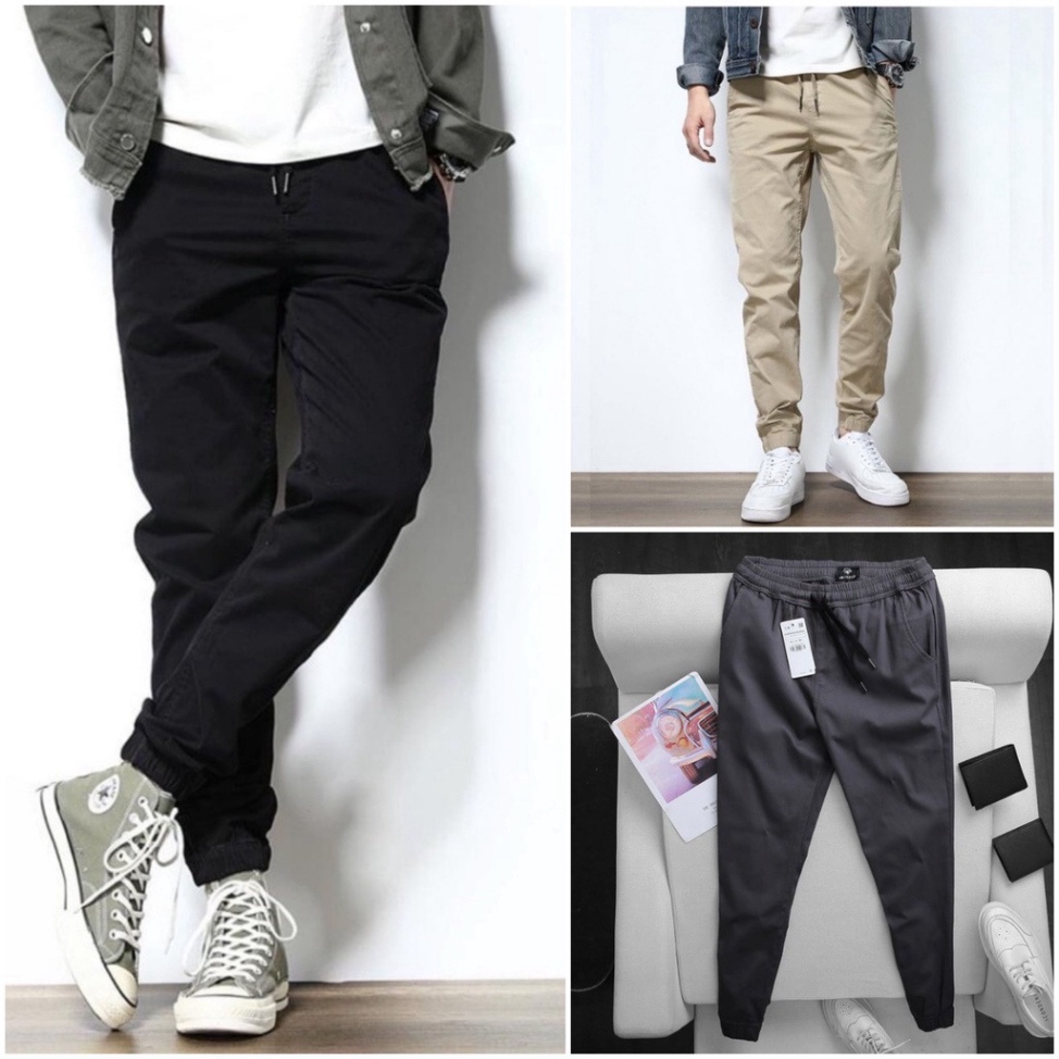 Quần jogger kaki nam trơn cạp chun chuẩn style hàn quốc - Hàng mới về