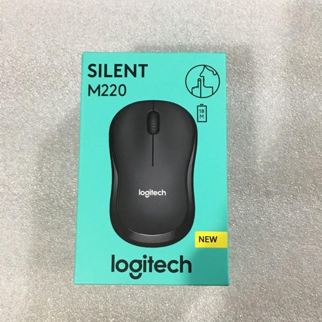 Chuột Logitech Logitech M220 Silent không tiếng ồn HÀNG NHẬP KHẨU cao cấp [ TẶNG QUÀ PIN ] dùng cho đầu box máy tinh lap