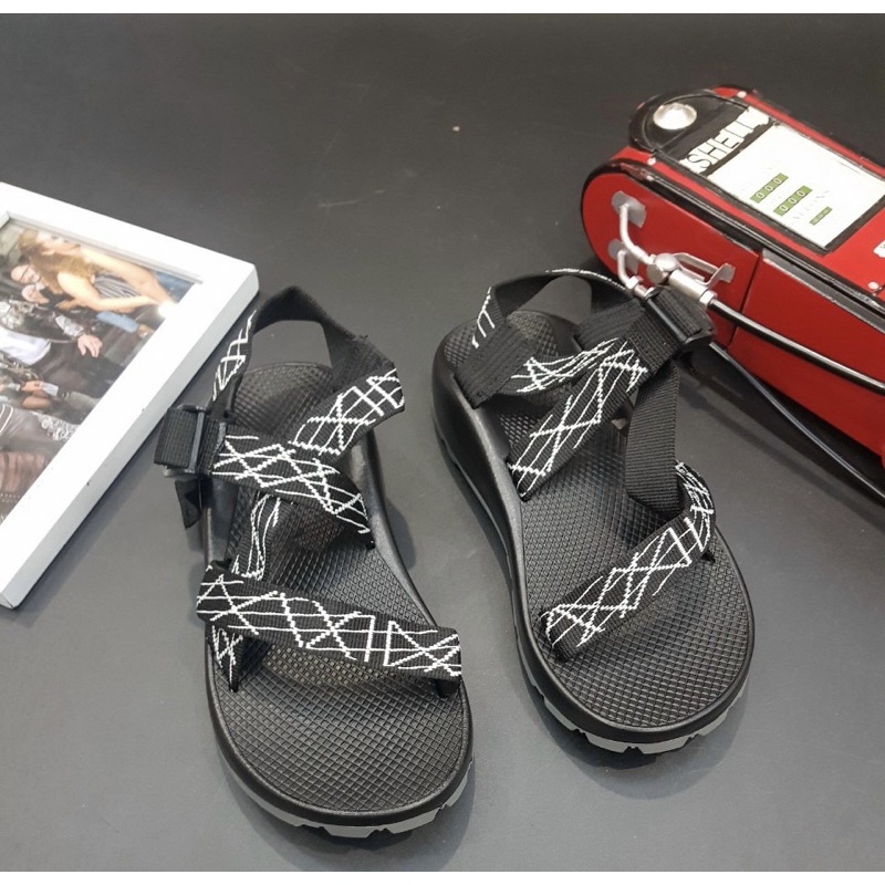 Dép xăng đan thời trang dây vải đế cao su, Dép quai hậu có hoạ tiết nhiều mầu phong cách trẻ trung btshop từ 38 đến 42