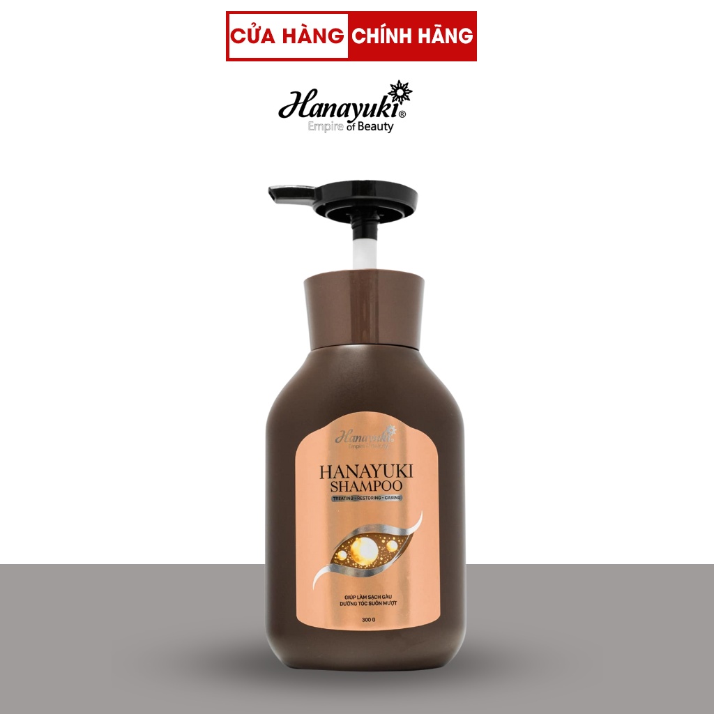 Dầu Gội Hanayuki Shampoo Ngăn Ngừa Rụng Tóc Kích Thích Mọc Tóc, Sạch Gàu Hanayuki Chính Hãng 300ml