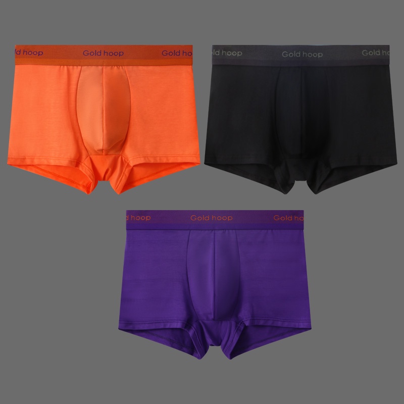 Bộ 1 / 3 Quần Lót Boxer Vải Cotton Thiết Kế Đơn Giản Thoải Mái Cho Nam