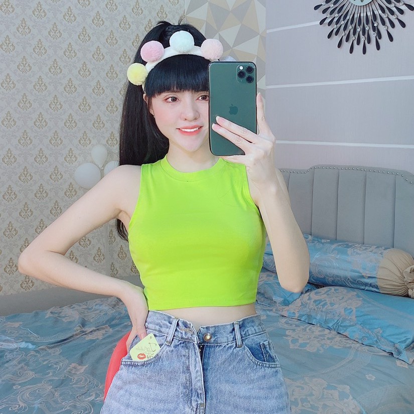 Áo 3 lỗ croptop trơn ôm body siêu xinh chất thun thái mềm mịn