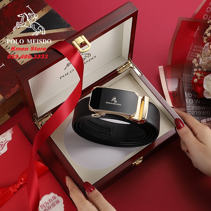 Set Ví Thắt Lưng Da Nam, Combo Dây Lưng Nam, Ví Da Nam Cao Cấp POLO MEISDO
