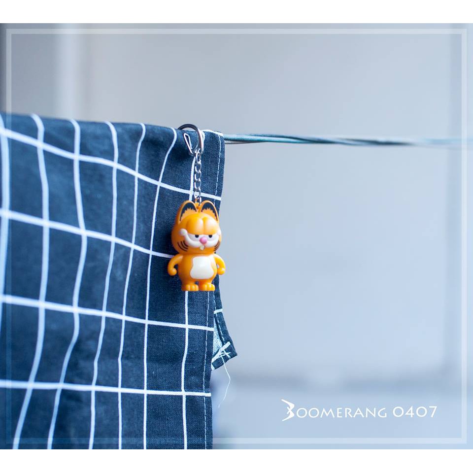 Móc chìa khóa đèn LED Mèo Garfield Mô phỏng Siêu anh hùng, Quà tặng độc đáo
