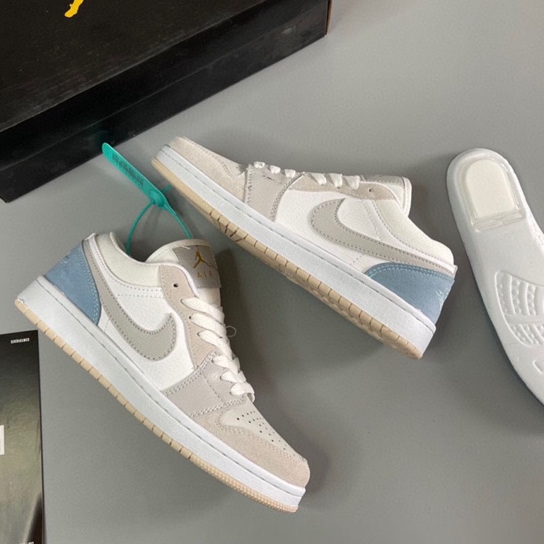 Giày Jordan 1 JD1 Paris xám xanh cổ thấp thể thao sneaker Hot Trend