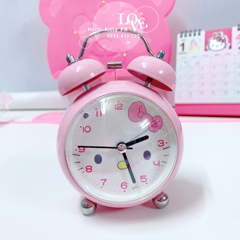 Đồng hồ báo thức để bàn Hello Kitty