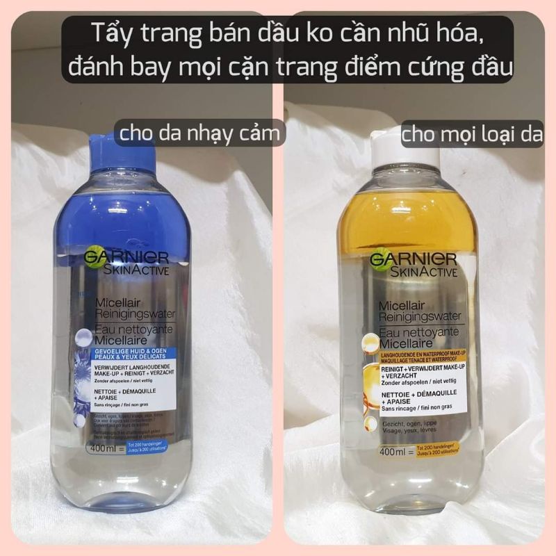 Tẩy trang Garnier 400ml Pháp