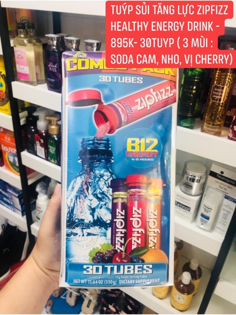 Tuýp sủi tăng lực Zipfizz - 30 ống. chính hãng Mỹ | BigBuy360 - bigbuy360.vn