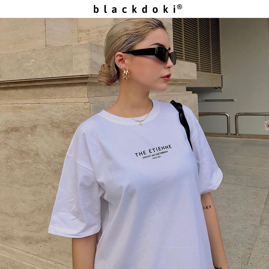 Áo thun nữ BLACKDOKI-ETIEN , áo phông form rộng tay lỡ basic oversize unisex cá tính