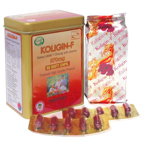 Koligin F – Nhân sâm Hàn quốc Hỗ trợ bồi bổ nguyên khí, tăng cường sinh lực (50 viên)