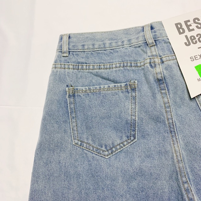 Quần short jeans rách unisex HOMIES phối tua rua gấu