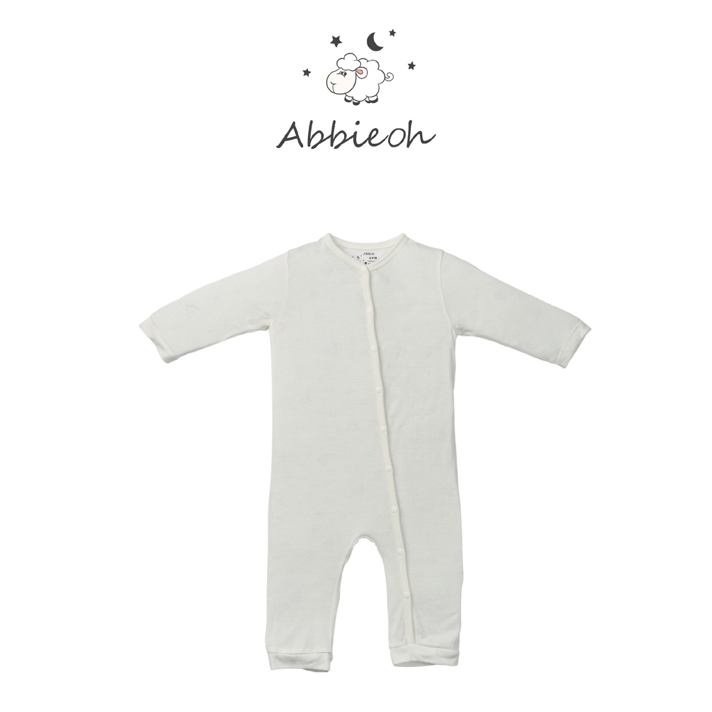 Bộ quần áo Bodysuit cotton dài tay ABBIEOH thiết kế có túi cho bé gái, bé trai  0-12 tháng BD207 - B062