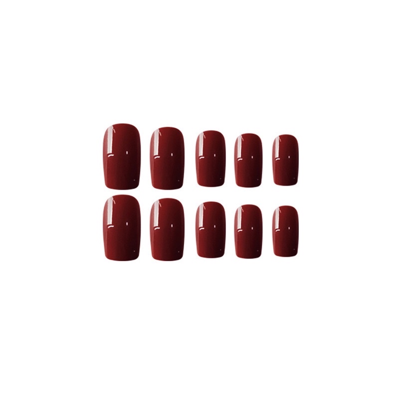Sét Nail 24 móng tay màu đỏ xinh xắn ( kèm keo dán )