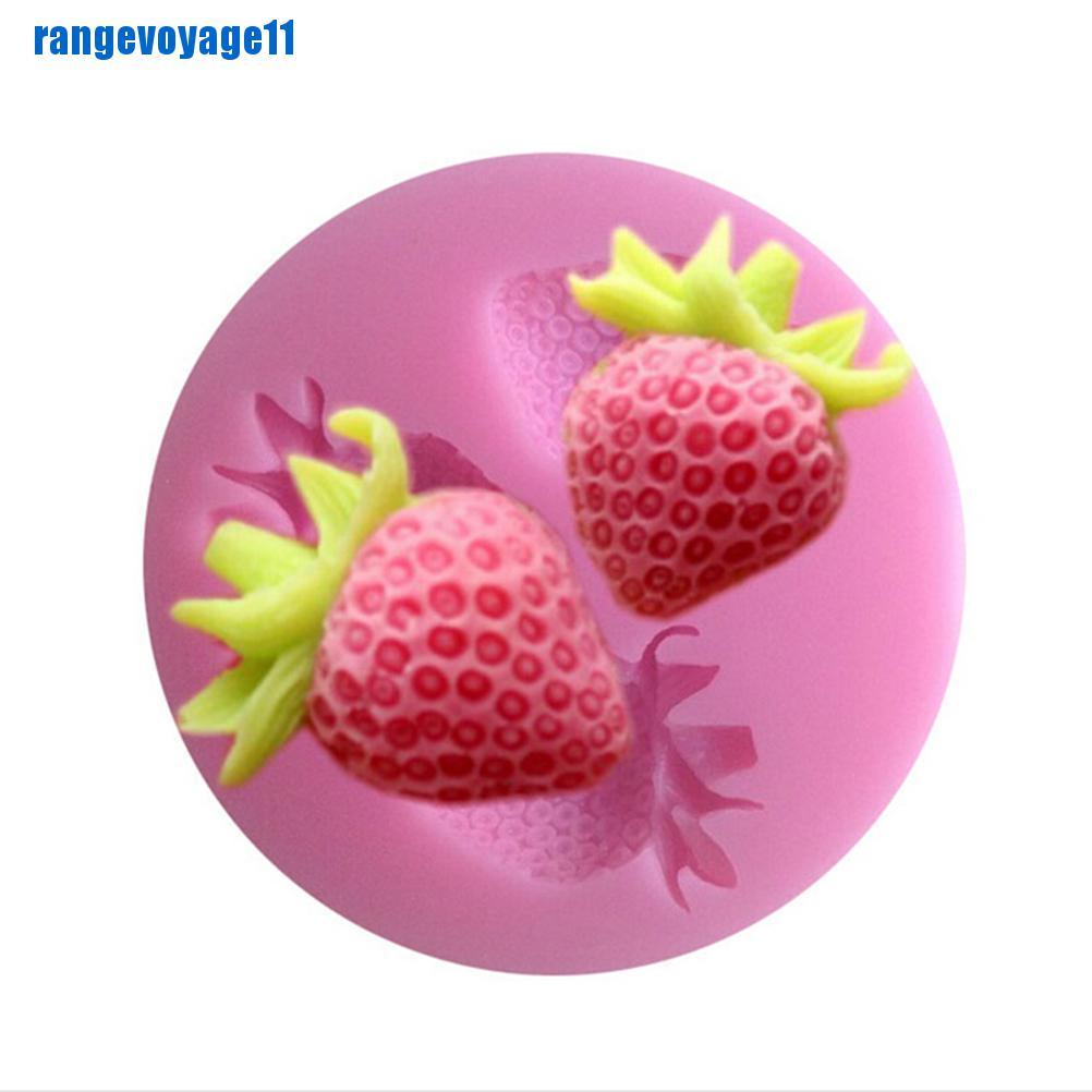 Khuôn Silicon Làm Bánh / Xà Phòng / Sô Cô La Hình Quả Dâu