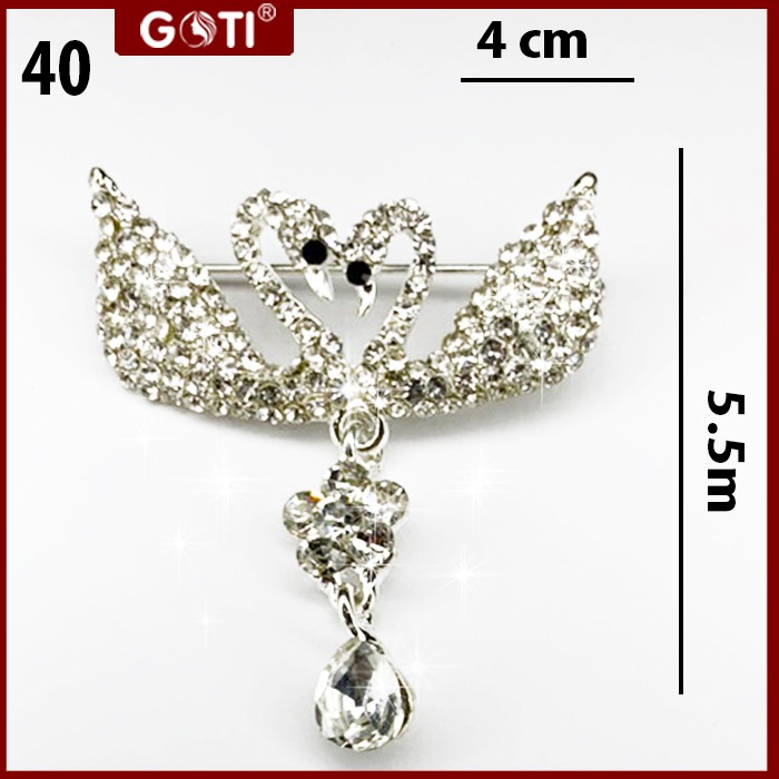 GOTI - Set Ghim Cài Áo Hình Hoa Cao Cấp Sang Trọng Kiểu Charm Trang Trí Váy Đầm Dành Cho Nữ SET05