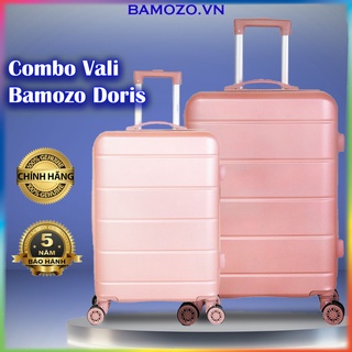 Combo Vali Kéo Nhựa Du Lịch Size 20 Inch Và 24 Inch Cao Cấp Giá Rẻ Bền Đẹp Bảo Hành 5 Năm Bamozo Doris