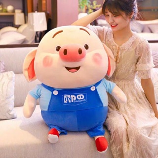 Gấu bông heo, heo bông tiktok siêu cute size to 60cm vải cực mịn